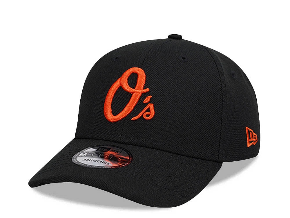 New Era Baltimore Orioles Black Orange Detail Edition 9Forty Snapback Casquette