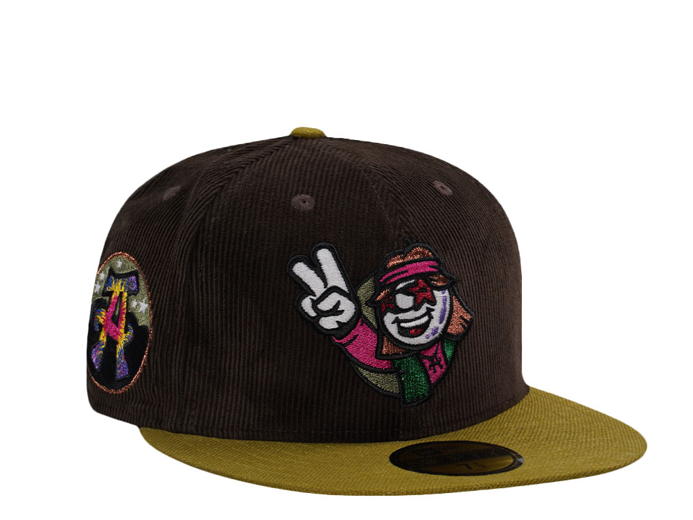 New Era Asheville Tourists Walnut Corduroy Two Tone Edition 59Fifty Fitted Casquette