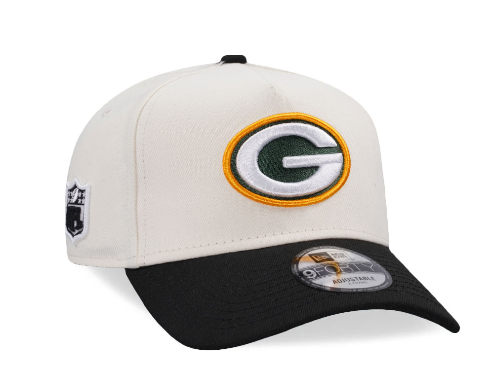 New Era Green Bay Packers Classic Chrome Two Tone Edition 9Forty A Frame Snapback Casquette