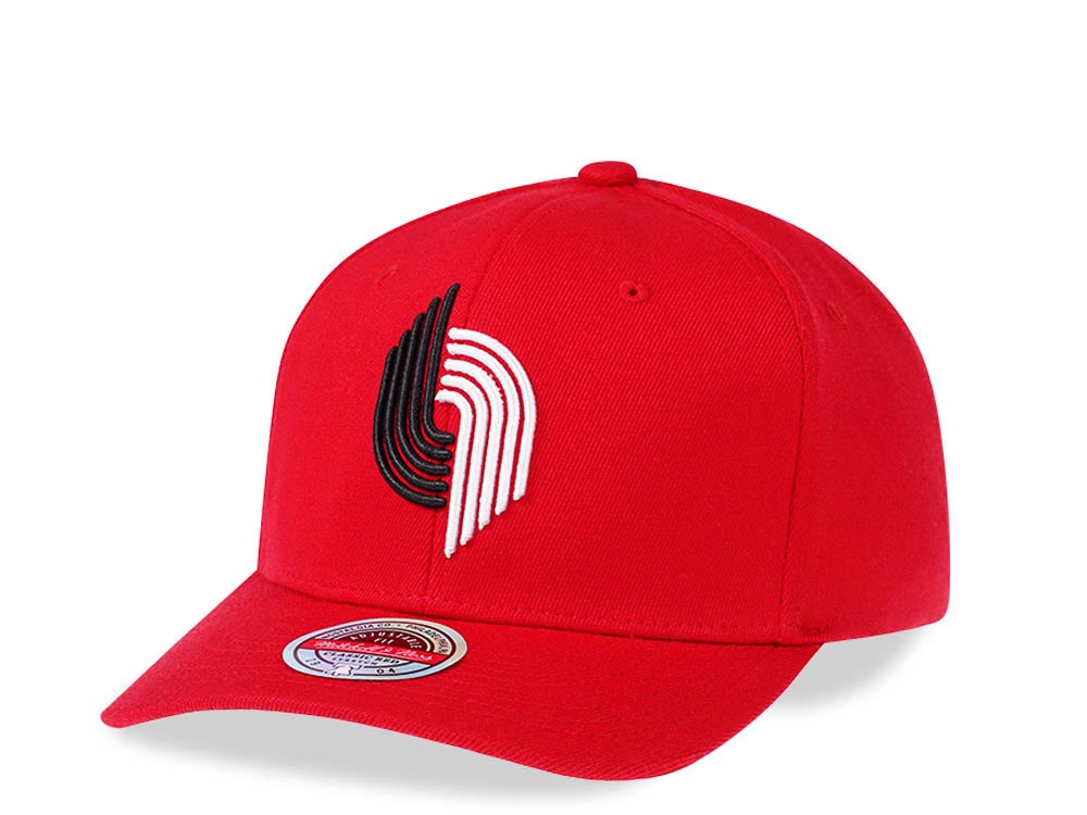 Mitchell & Ness Portland Trail Blazers Team Ground Red Line Solid Flex Snapback Casquette