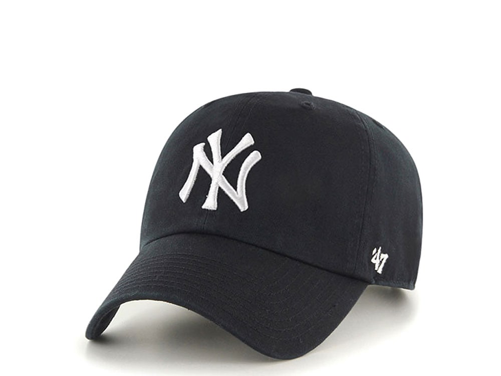 47Brand New York Yankees Clean Up Black Strapback Casquette
