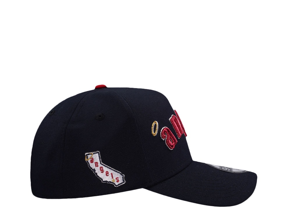 New Era California Angels Navy Throwback Edition 9Forty A Frame Snapback Casquette