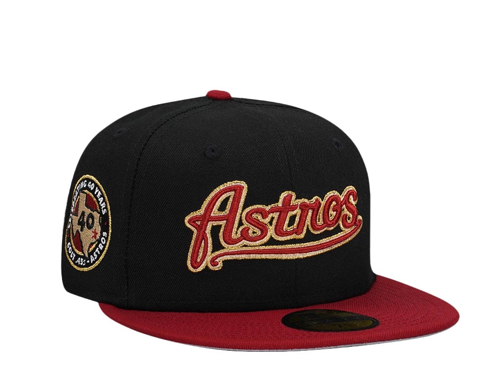 New Era Houston Astros 40th Anniversary Black Brick Gold Two Tone Edition 59Fifty Fitted Casquette