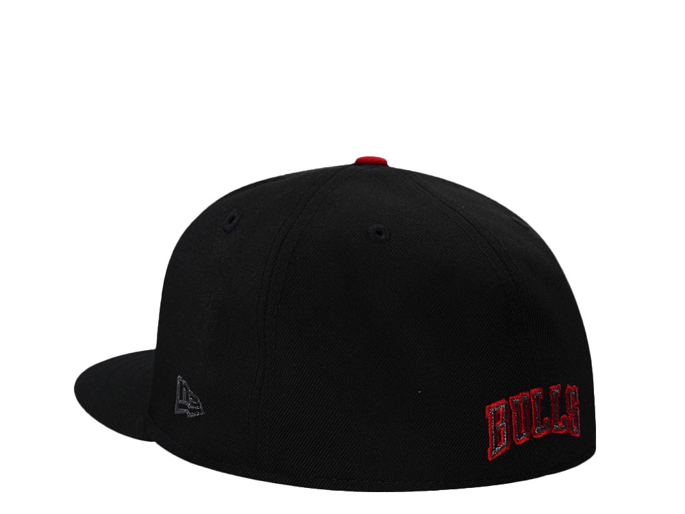 New Era Chicago Bulls Three Time Champions Blackout Prime Edition 59Fifty Fitted Casquette