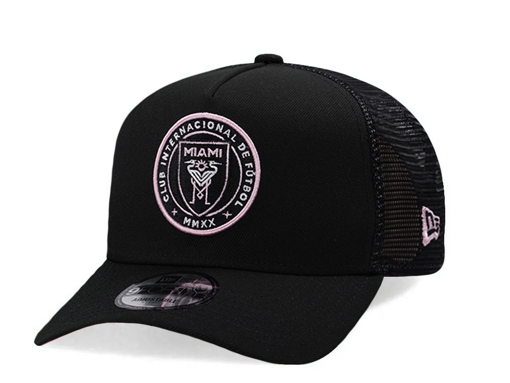New Era Inter Miami Black Prime Edition 9Forty A Frame Trucker Snapback Casquette