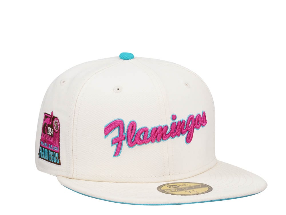 New Era Miami Beach Flamingos Vice Chrome Edition 59Fifty Fitted Casquette