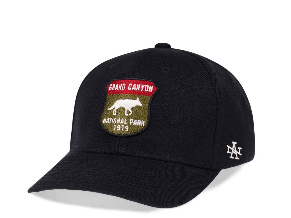 American Needle Grand Canyon National Park 1919 Black Snapback Casquette