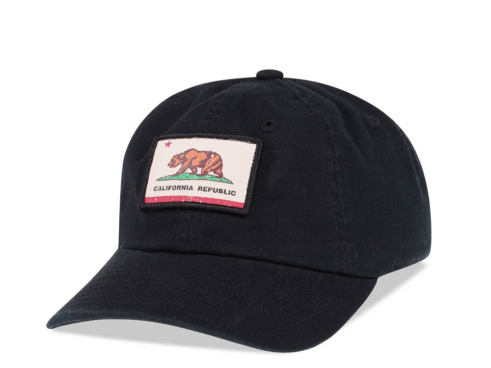 American Needle California Republic Black Vintage Casual Strapback Casquette