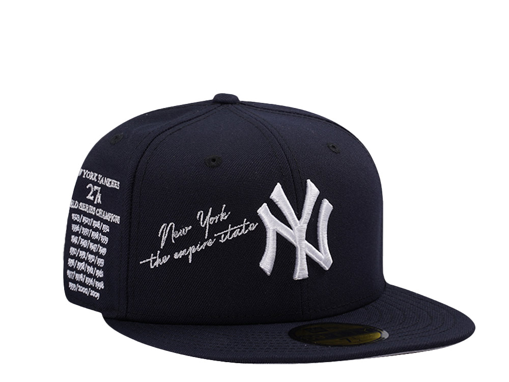 New Era New York Yankees 27x World Series Champions Navy Prime Edition 59Fifty Fitted Casquette