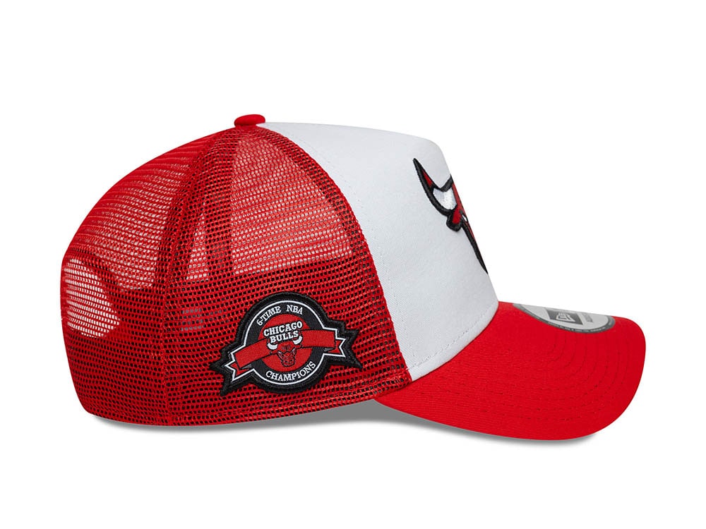 New Era Chicago Bulls 6 Time NBA Champions Edition 9Forty A Frame Trucker Snapback Casquette
