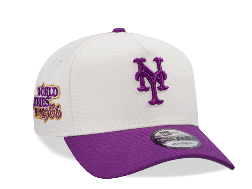 New Era New York Mets World Series 1986 Chrome Two Tone Edition 9Forty A Frame Snapback Casquette