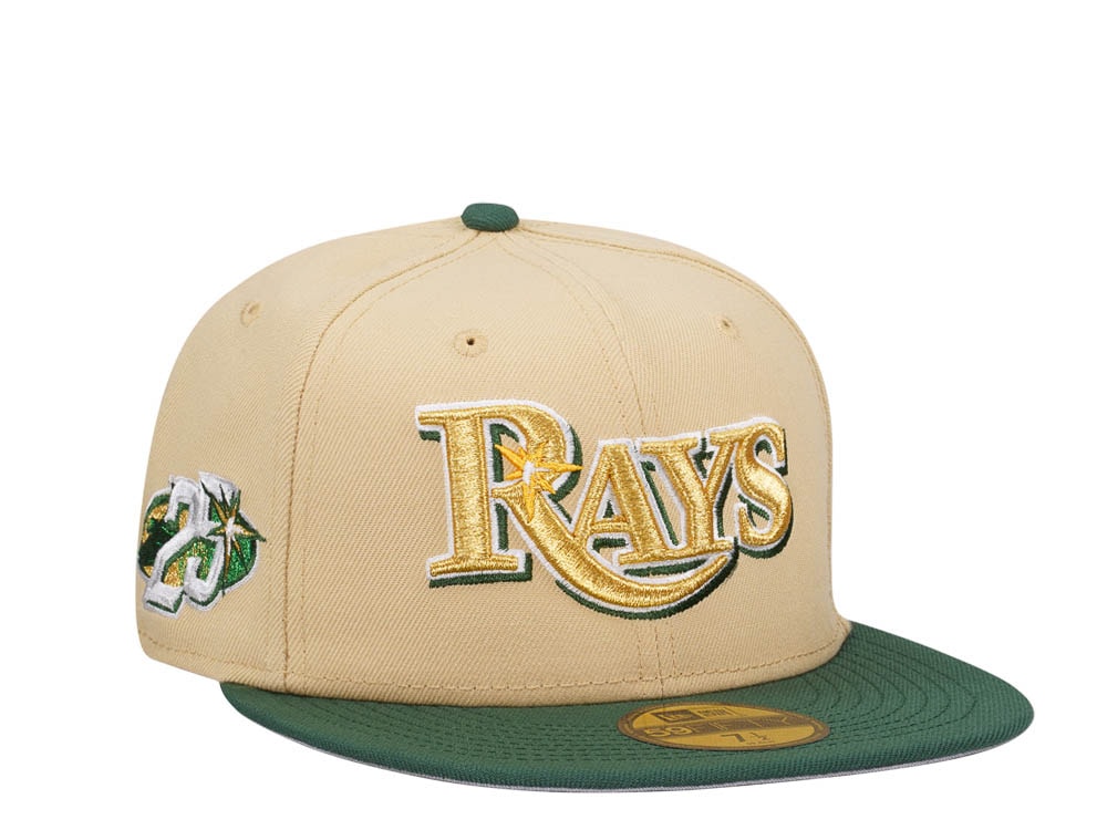 New Era Tampa Bay Rays 25th Anniversary Vegas Gold Two Tone Edition 59Fifty Fitted Casquette