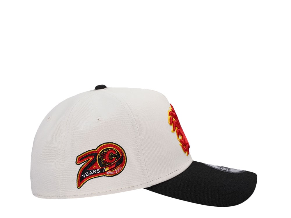 New Era Calgary Flames 20th Anniversary Chrome Two Tone Edition 9Forty A Frame Snapback Casquette
