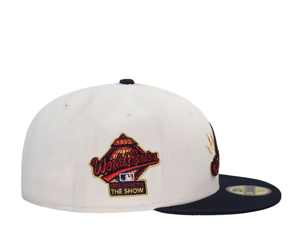 New Era Atlanta Braves World Series 1995 Chrome Throwback Two Tone 59Fifty Fitted Casquette