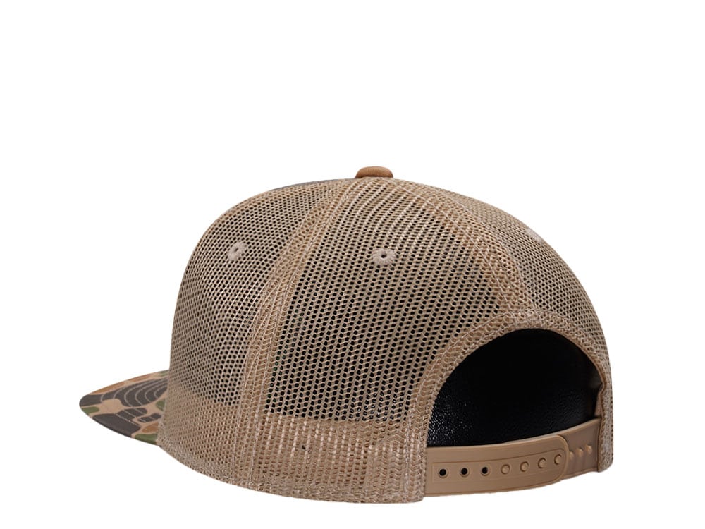John Deere Square Patch Camo Khaki Trucker Snapback Casquette