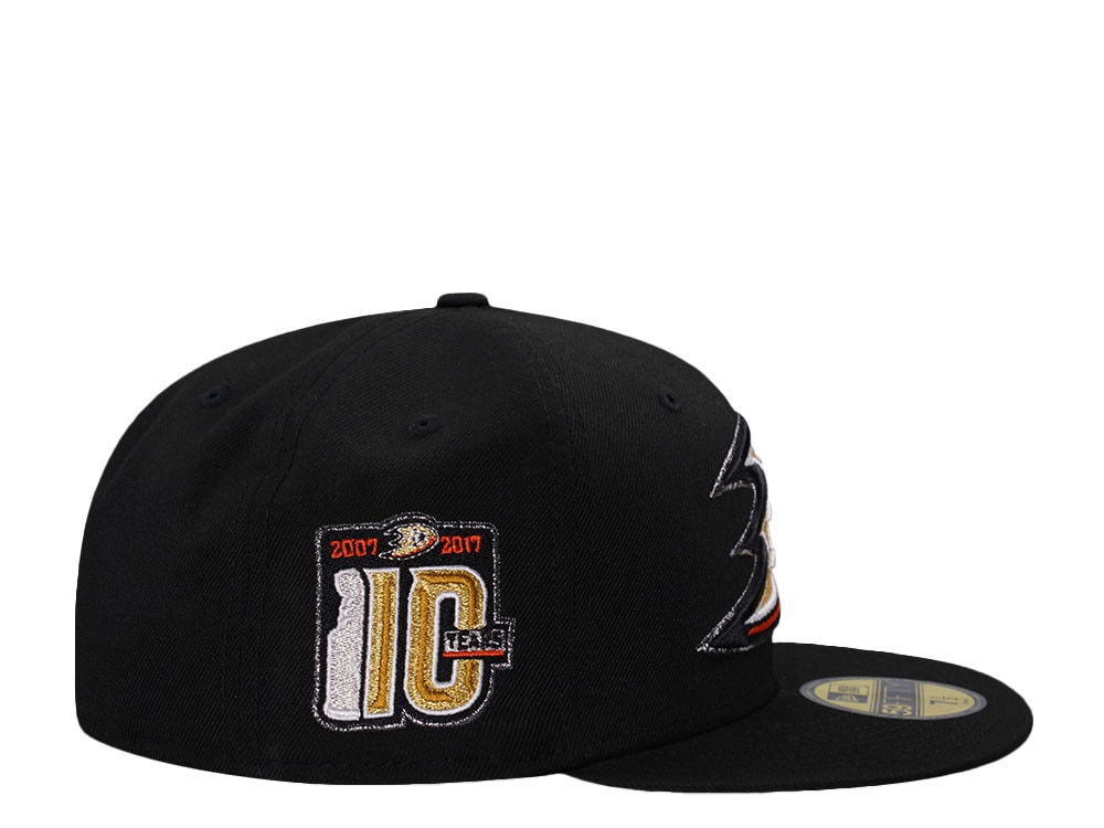 New Era Anaheim Ducks Stanley Cup 10th Anniversary Black Prime Edition 59Fifty Fitted Casquette