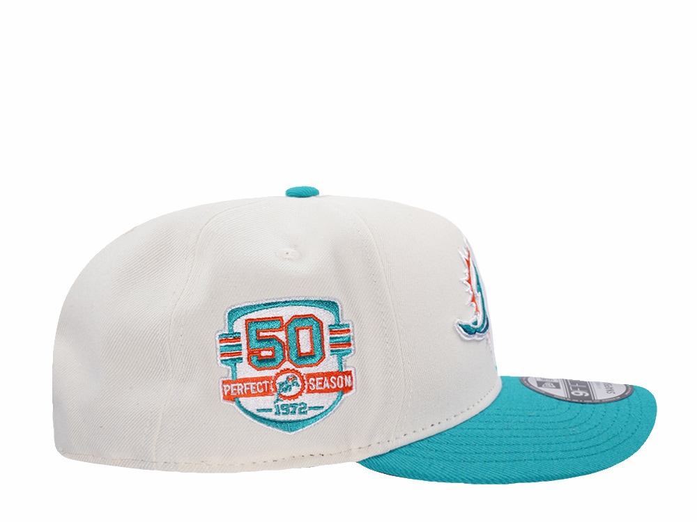 New Era Miami Dolphins 50th Anniversary Chrome Two Tone Edition 9Fifty A Frame Snapback Casquette