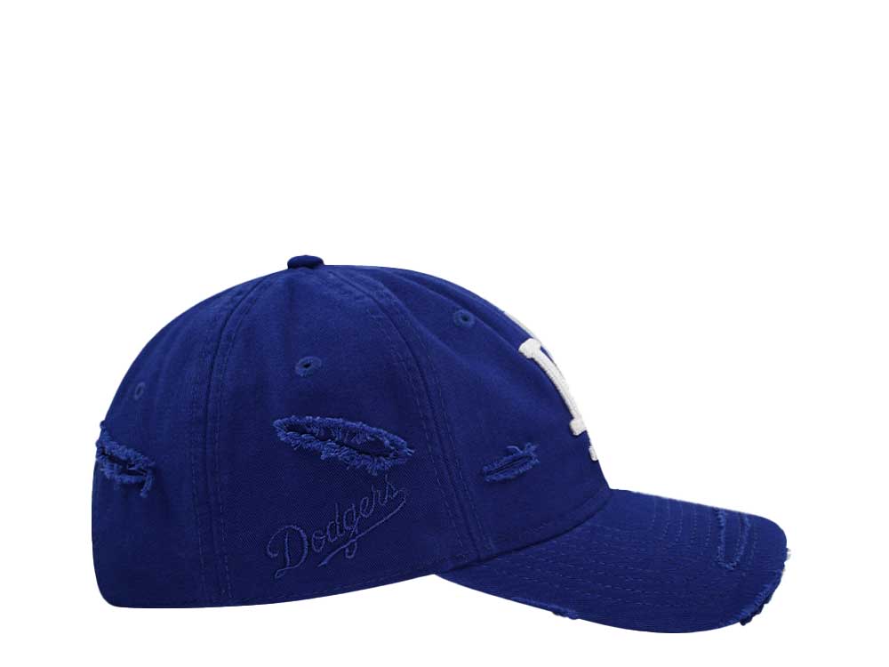 New Era Los Angeles Dodgers Dark Royal Washed Distress 9Twenty Strapback Casquette