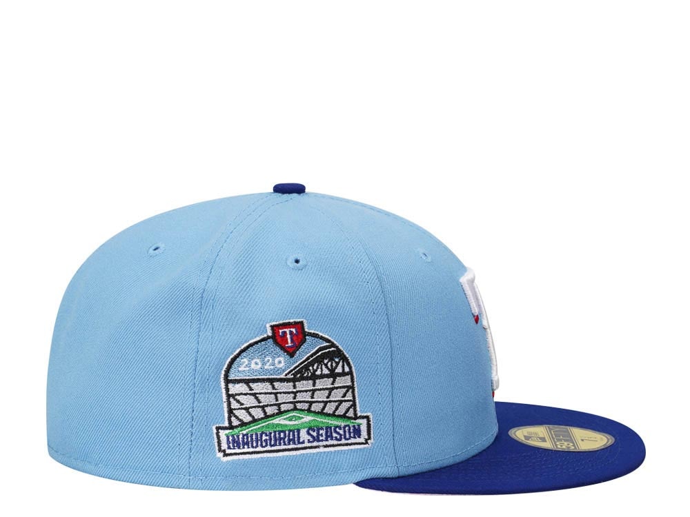 New Era Texas Rangers Inaugural Season 2020 Sky Pink Two Tone Edition 59Fifty Fitted Casquette