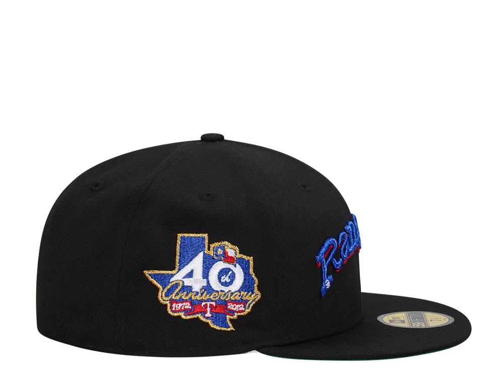 New Era Texas Rangers 40th Anniversary Black Dome Throwback Edition 59Fifty Fitted Casquette