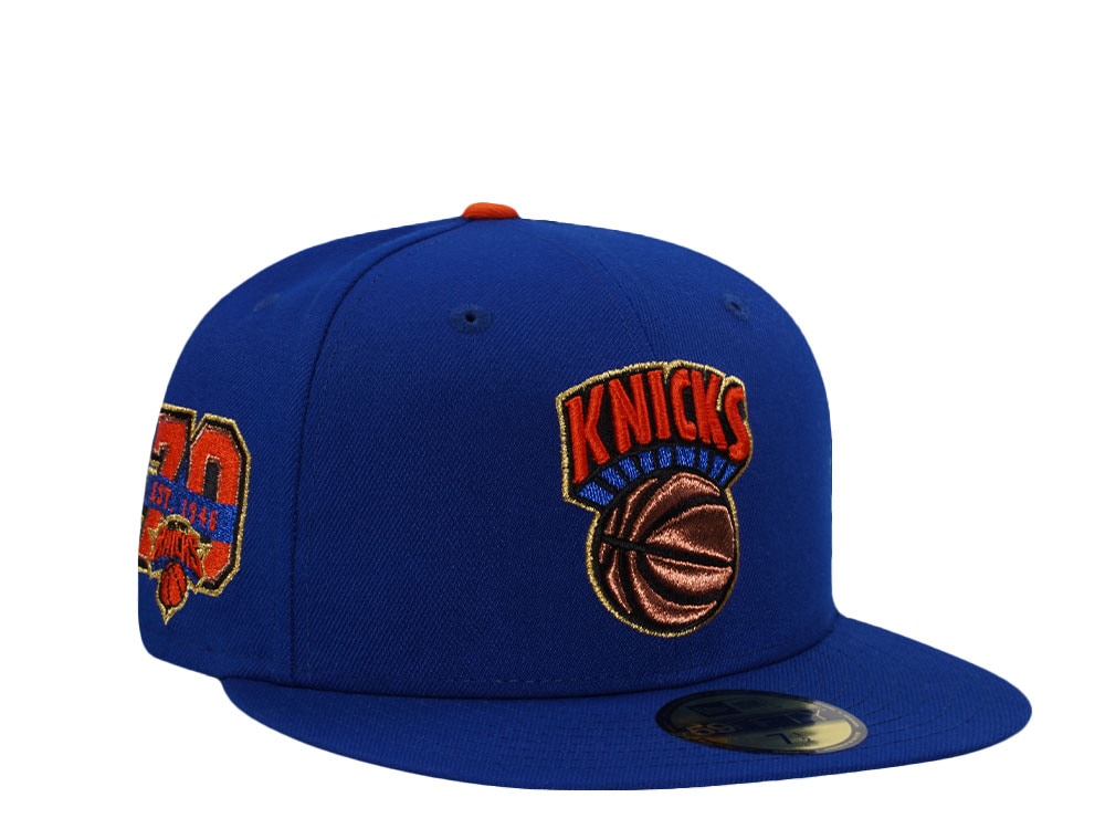 New Era New York Knicks 70th Anniversary Royal Blue Prime Edition 59Fifty Fitted Casquette