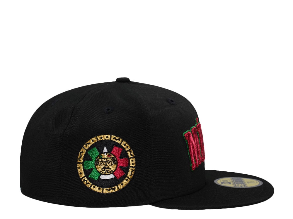 New Era Mexico Aztec Metallic Script Black Prime Edition 59Fifty Fitted Casquette