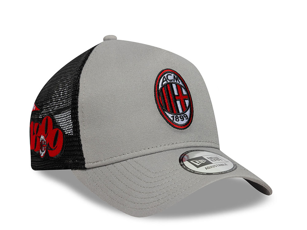 New Era AC Milan Patch Grey 9Forty A Frame Trucker Snapback Casquette