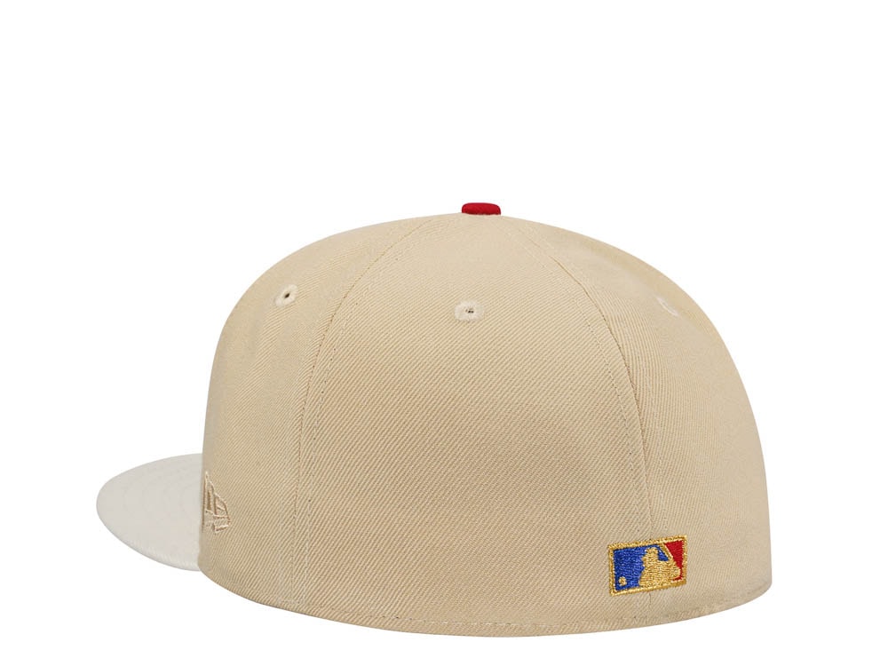 New Era Cleveland Indians 100 Seasons Vegas Gold Two Tone Edition 59Fifty Fitted Casquette