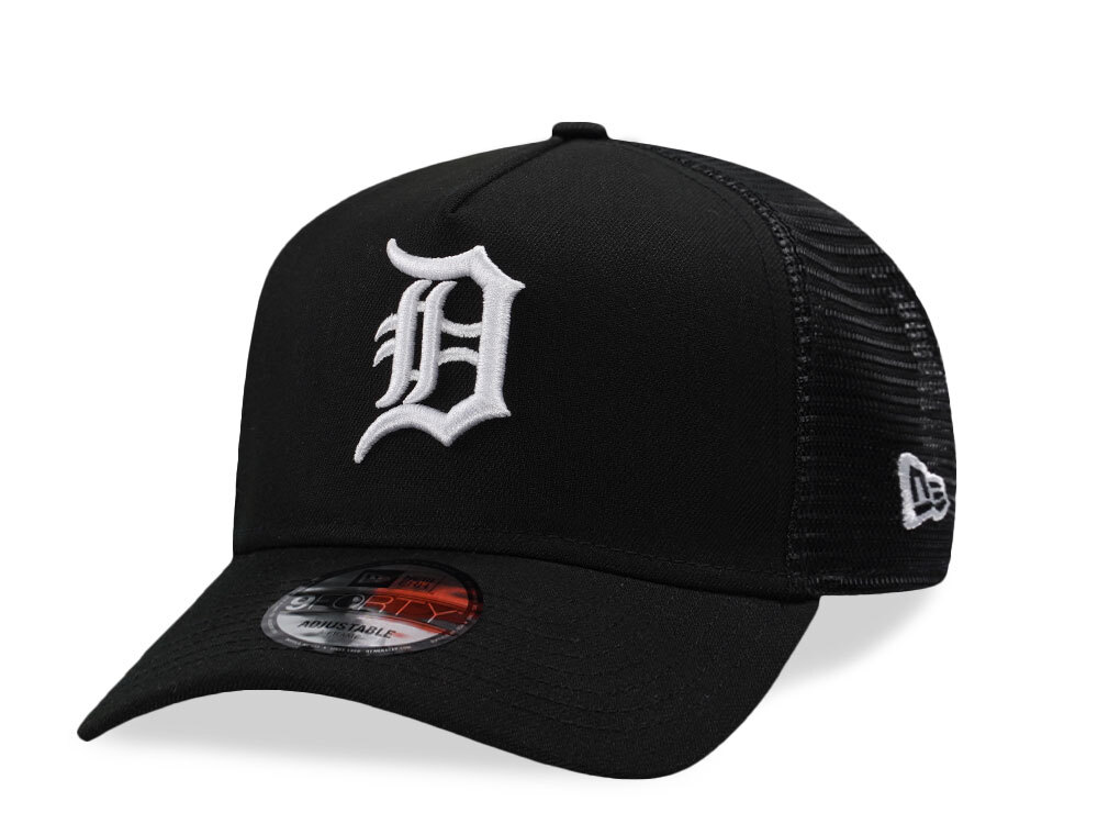 New Era Detroit Tigers Black Basic Edition 9Forty A Frame Trucker Snapback Casquette