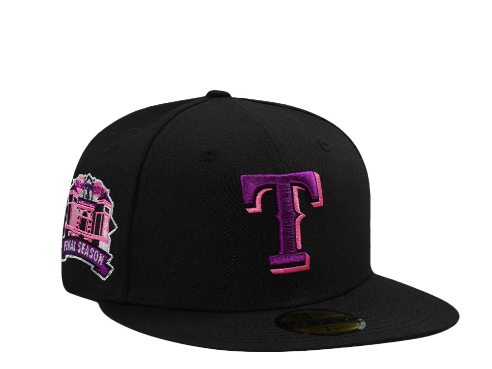 New Era Texas Rangers Final Season Magenta Black Prime Edition 59Fifty Fitted Casquette