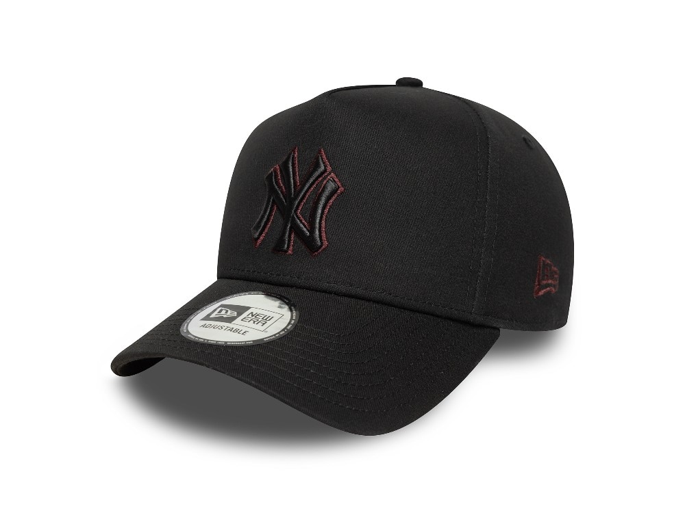 New Era New York Yankees Team Outline Black A Frame 9Forty Snapback Casquette