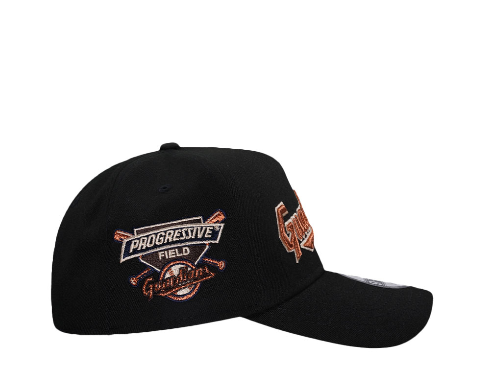 New Era Cleveland Guardians Progressive Field Black Copper 9Forty A Frame Snapback Casquette