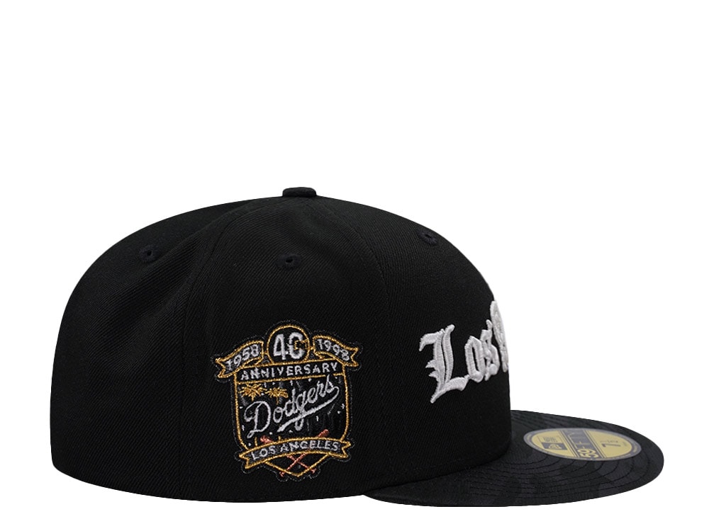 New Era Los Angeles Dodgers 40th Anniversary Black Two Tone Edition 59Fifty Fitted Casquette