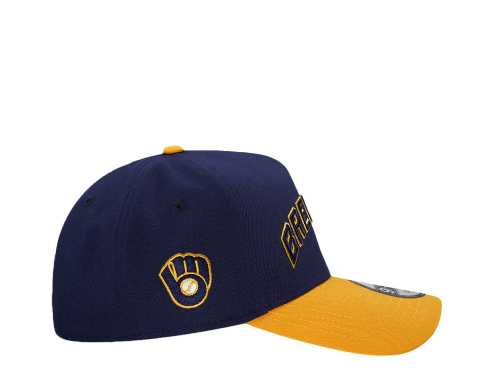 New Era Milwaukee Brewers Navy Classic Two Tone 9Forty A Frame Snapback Casquette