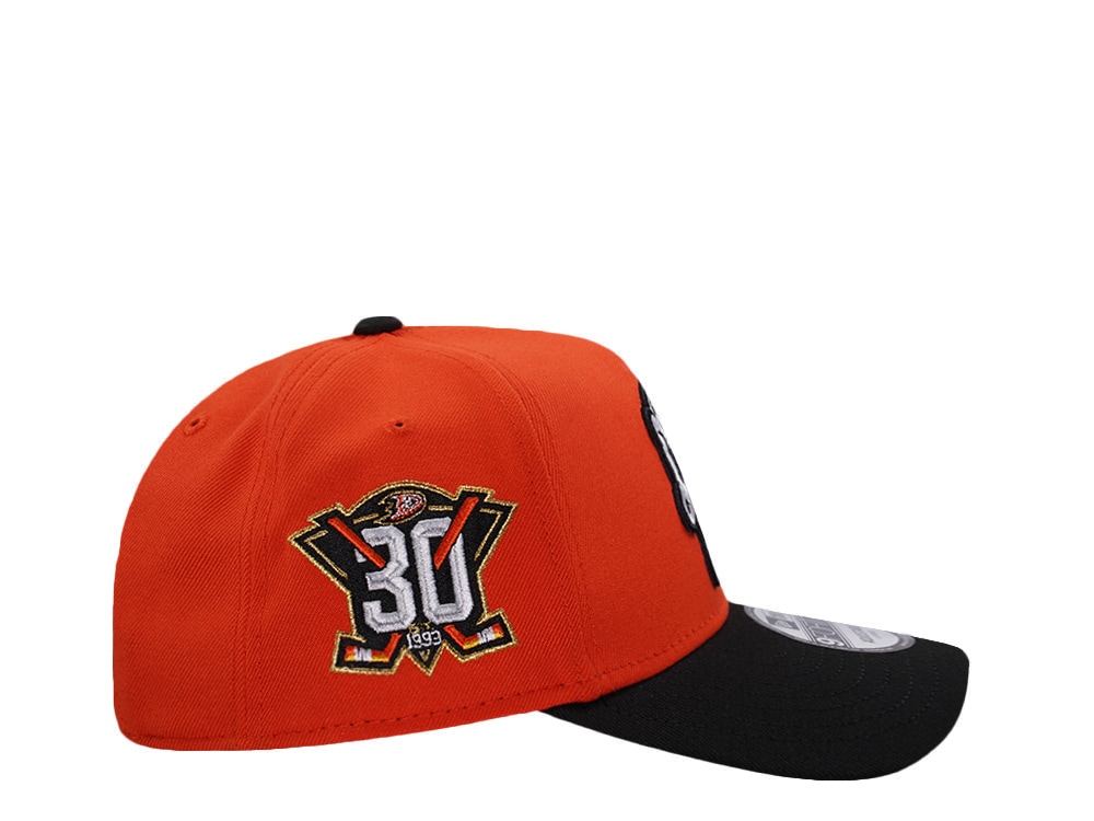 New Era Anaheim Ducks 30th Anniversary Orange Two Tone Edition 9Forty A Frame Snapback Casquette