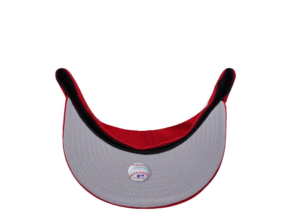 New Era Los Angeles Dodgers World Series 2025 Scarlet Red Prime Edition 59Fifty Pre Curved Fitted Casquette