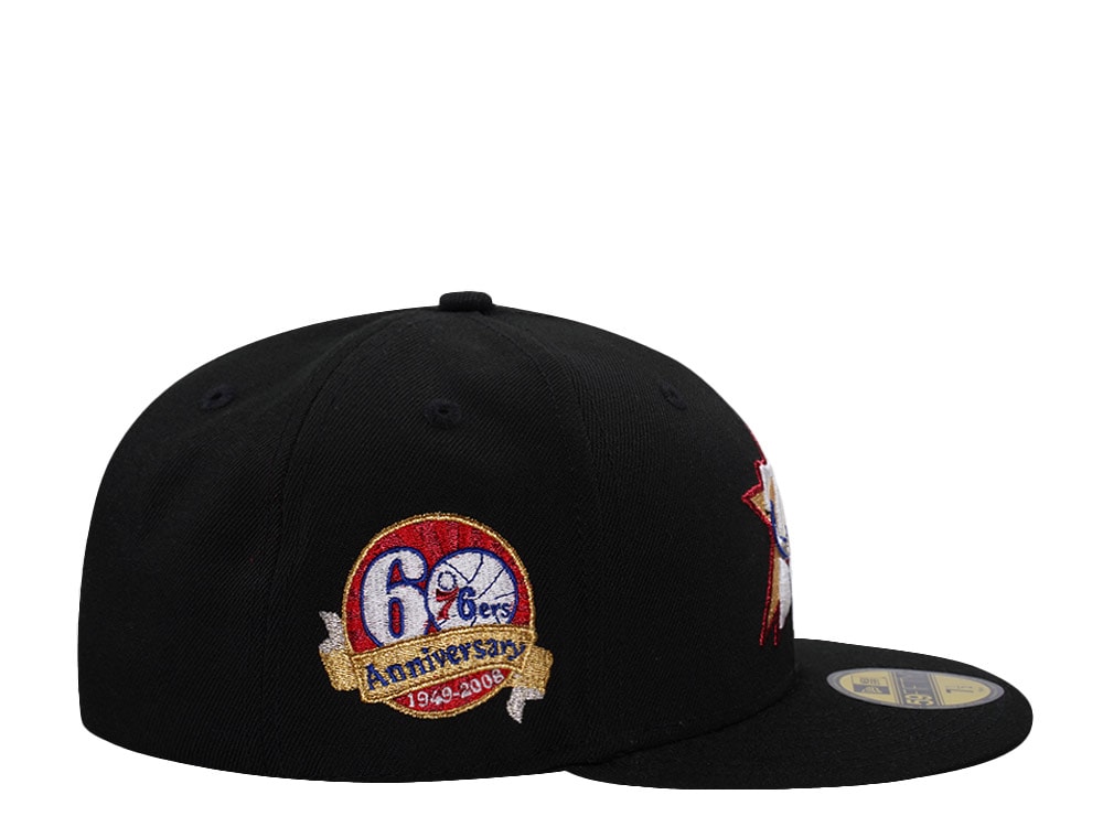 New Era Philadelphia 76ers 60th Anniversary Allen Iverson Black Prime Edition 59Fifty Fitted Casquette
