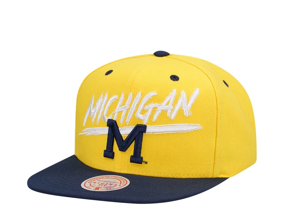 Mitchell & Ness University of Michigan Transcript Two Tone Snapback Casquette