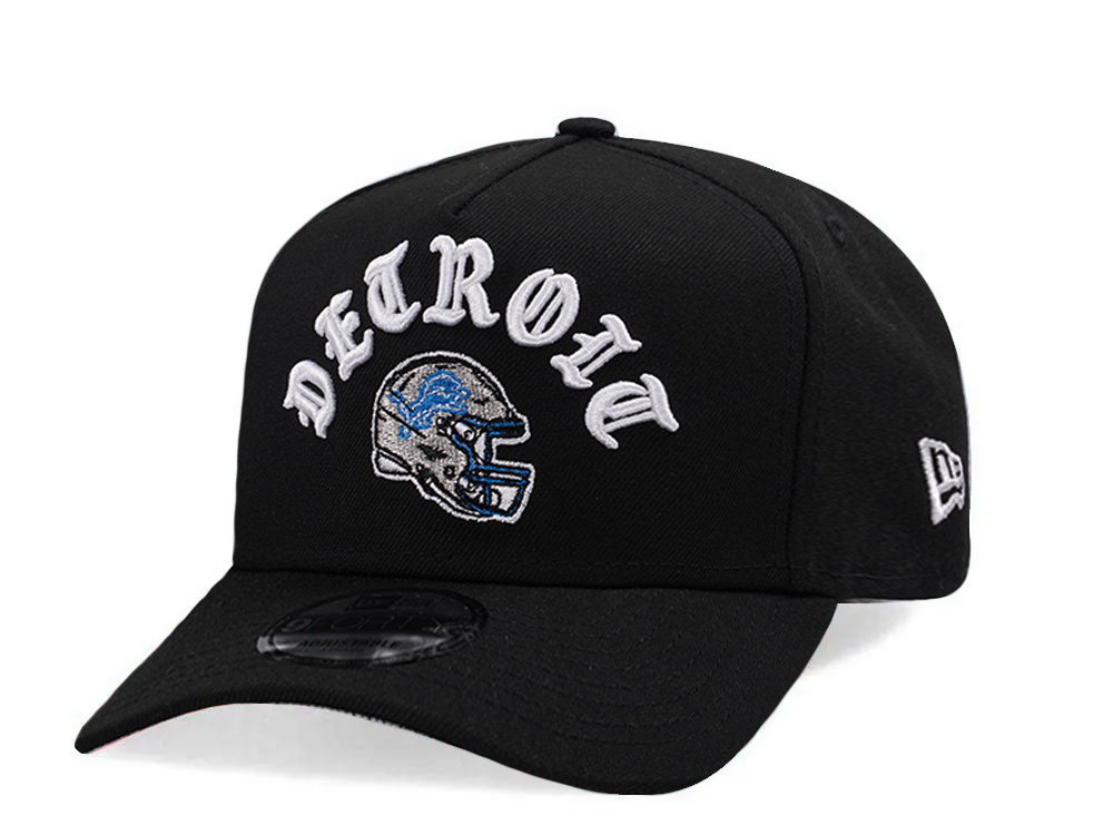 New Era Detroit Lions Helmet Black Prime Edition 9Forty A Frame Snapback Casquette