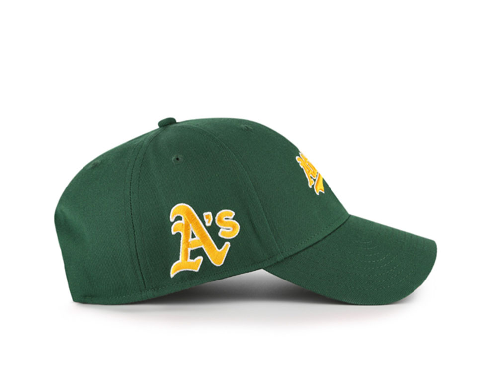 47 Brand Oakland Athletics Ballpark Script Green Edition MVP Strapback Casquette