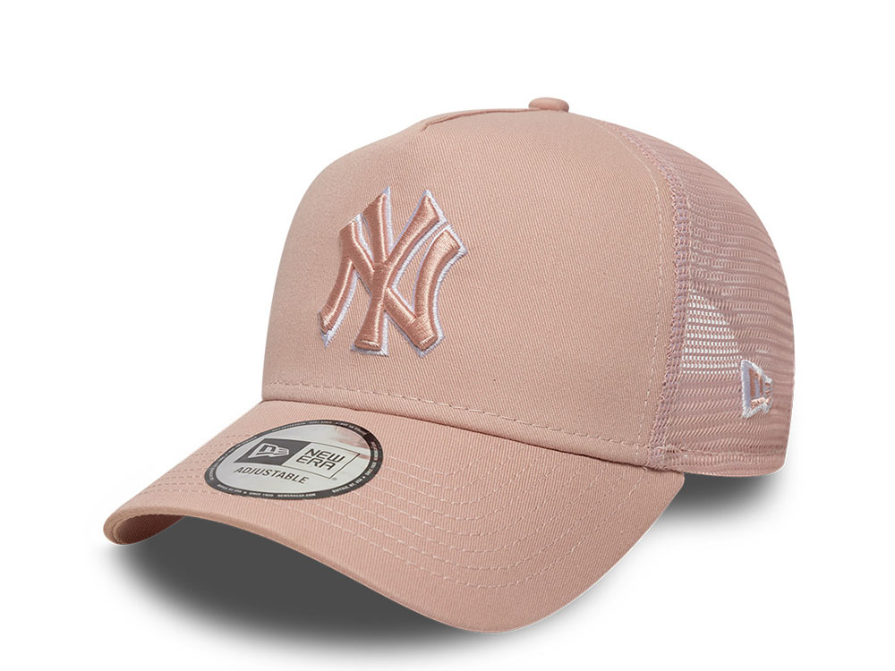 New Era New York Yankees Outline Pink 9Forty A Frame Trucker Snapback Casquette