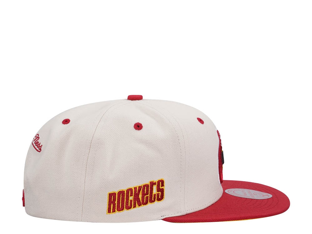 Mitchell & Ness Houston Rockets Sail Off White Two Tone Snapback Casquette