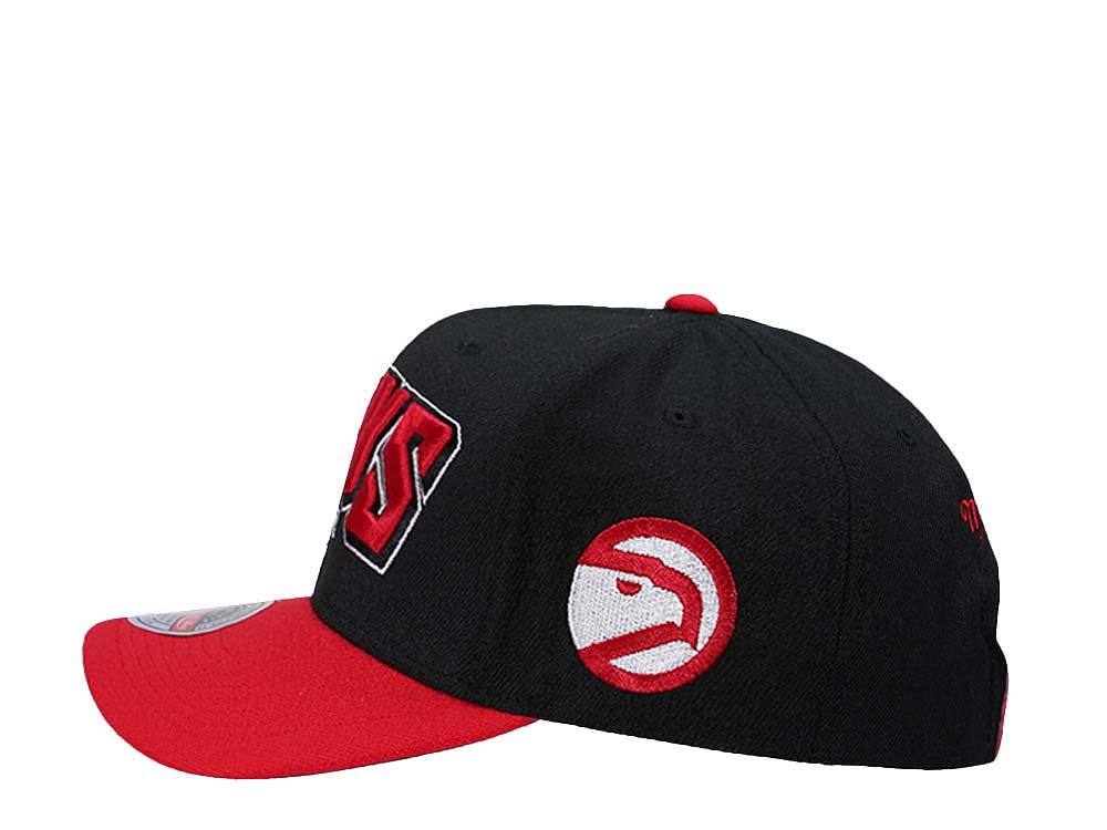 Mitchell & Ness Atlanta Hawks Shredder Stretch Hardwood Classic Red Flex Snapback Casquette