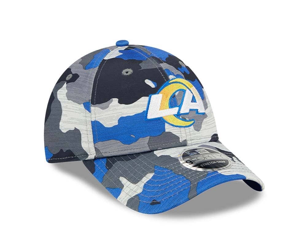 New Era Los Angeles Rams NFL Training Camp 22 Camo 9Forty Stretch Snapback Casquette