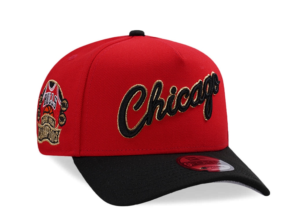 New Era Chicago Bulls Champions Red Two Tone Edition 9Forty A Frame Snapback Casquette