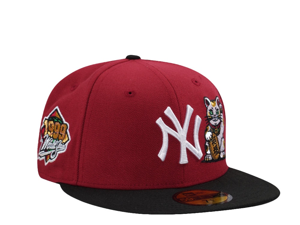 New Era New York Yankees World Series 1999 Lucky Cat Brick Red Two Tone Edition 59Fifty Fitted Casquette