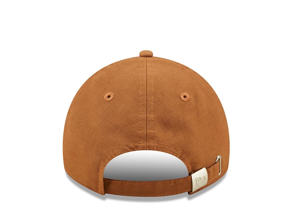 New Era Linen Brown 9Twenty Strapback Casquette