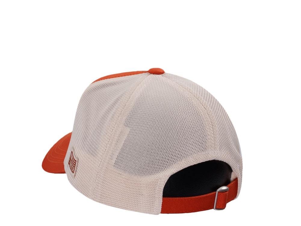 Von Dutch Embroidered Oval Patch Orange Trucker Strapback Casquette