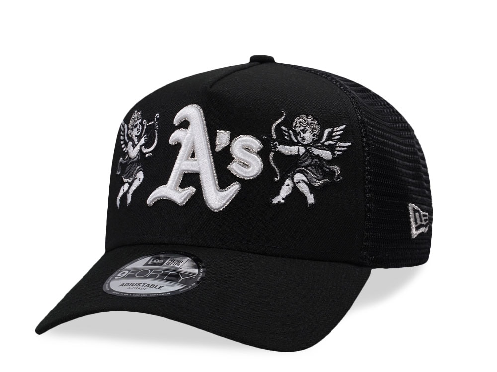 New Era Oakland Athletics Cupids Black Prime Edition 9Forty A Frame Trucker Snapback Casquette