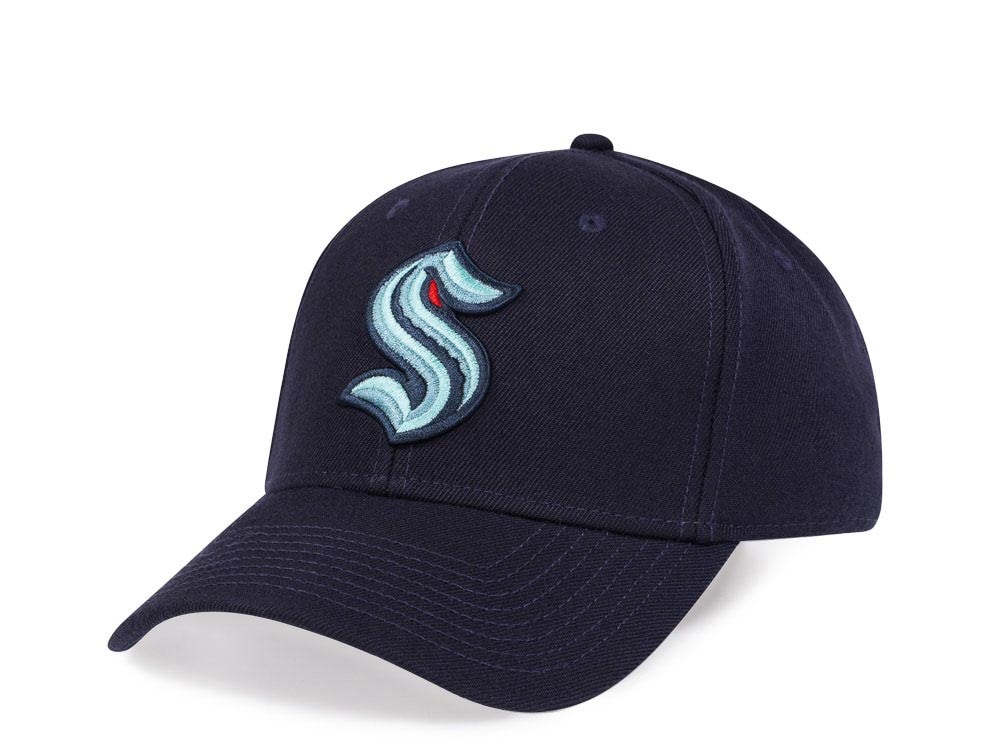 American Needle Seattle Kraken Navy Stadium Curved Snapback Casquette